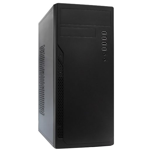 Корпус Foxline FL-301, Midi-Tower, 500 Вт, черный
