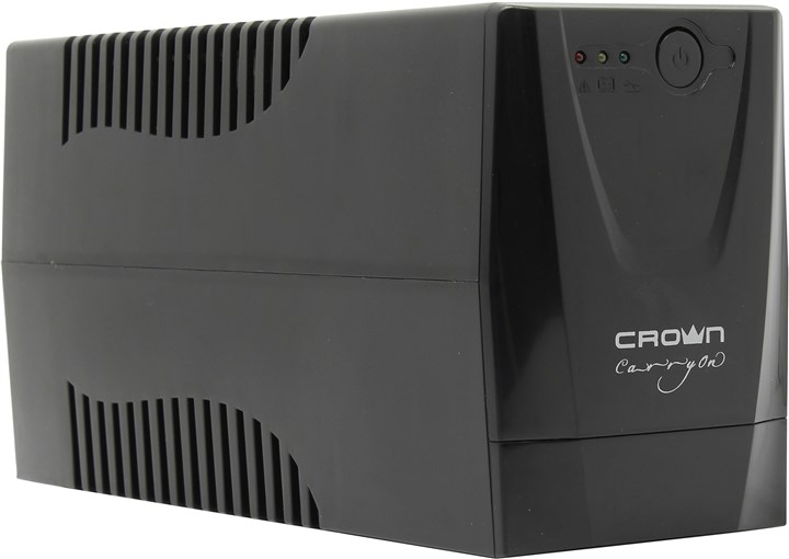 ИБП CROWN CMU-650XIEC, 650VA, 300W, IEC, розеток - 2, USB, черный