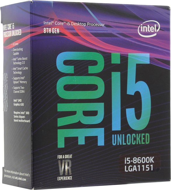 Процессор Intel Core i5-8600K BOX (без кулера)