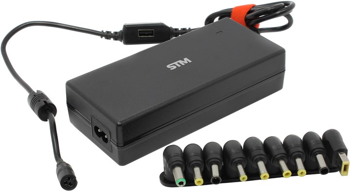 Адаптер питания STM Storm BLU 120 (18-20V, 120W,USB) +7 сменных разъёмов питания