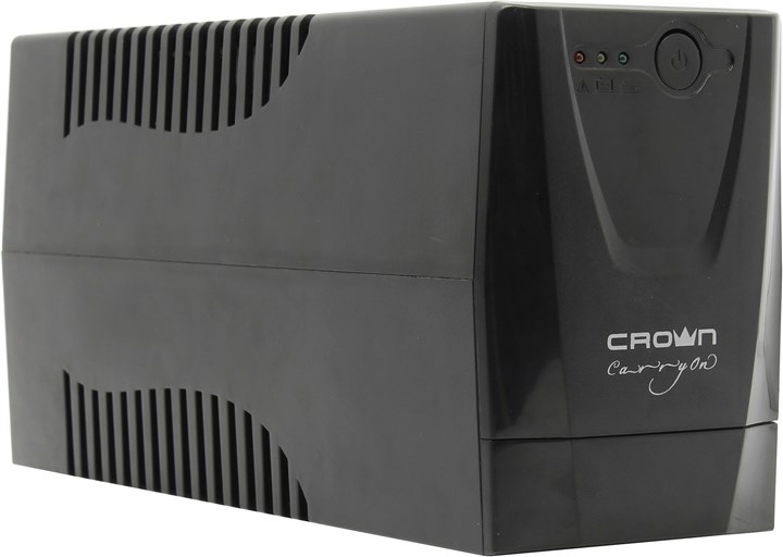ИБП CROWN CMU-500, 480 VA, 240 Вт, IEC, розеток - 2, черный (CMU-500X)