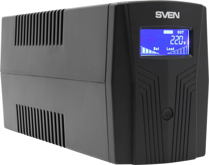 

ИБП SVEN Power Pro 650, 650 VA, 390 Вт, EURO, розеток - 2, USB, черный (SV-013844), Power Pro 650