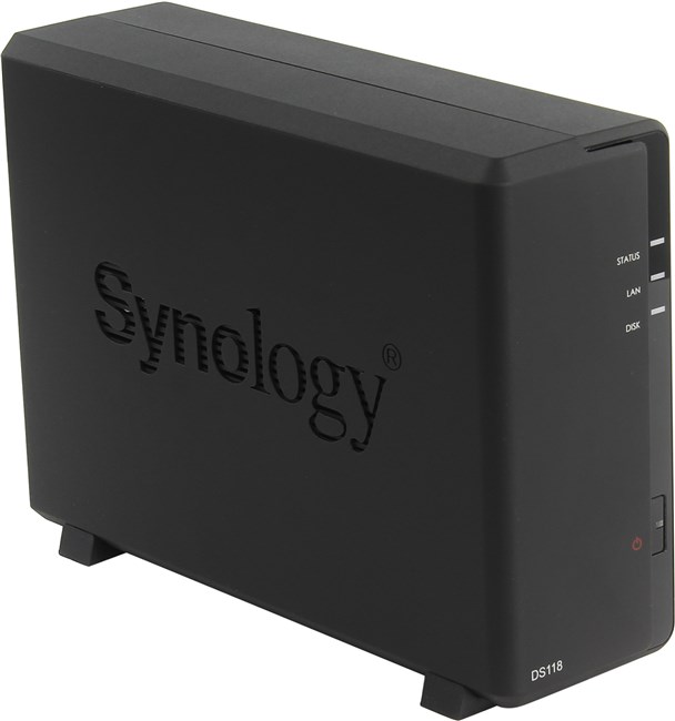 

Сетевой накопитель (NAS) Synology DS118, слоты 1x2.5"/3.5" SATA 6Gb/s, 1x1 Гбит/с, 2xUSB 3.0, Realtek/4x1.4GHz, DDR4 1Gb (DS118), Черный, DS118