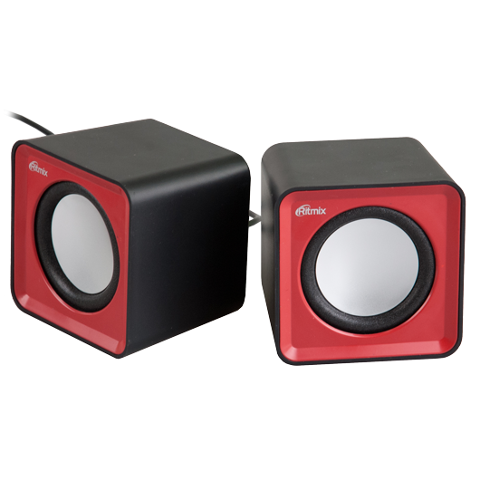 

Акустика 2.0 Ritmix SP-2020, 2x2.5W, USB, черный/красный, SP-2020