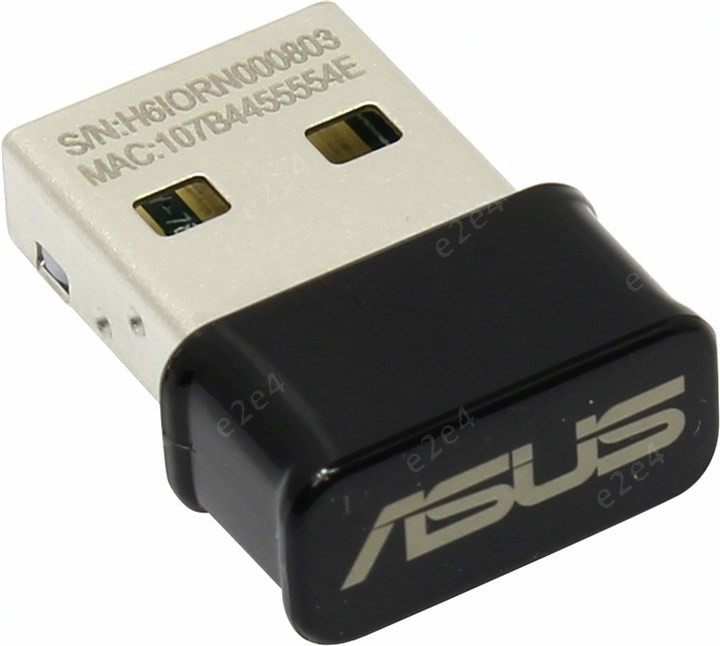 

Адаптер Wi-Fi ASUS USB-AC53 Nano, 802.11a/b/g/n/ac, 2.4 / 5 ГГц, до 867 Мбит/с, USB, USB-AC53 Nano