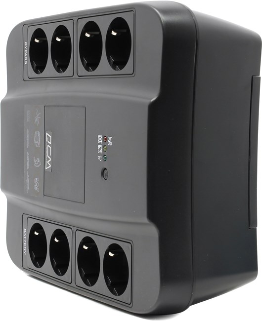 

ИБП Powercom Spider SPD-1000U, 1000 В·А, 550 Вт, EURO, розеток - 8, USB, черный (SPD-1000U), Spider