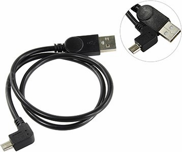 

Кабель USB2.0(Am)-micro(BM) угловой, ORIENT, 0.5m, черный (MU-205B2)