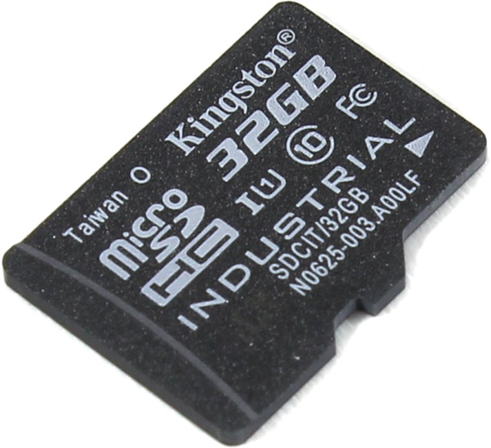 Карта памяти 32Gb microSDHC Kingston Industrial Class 10 UHS-I (SDCIT/32GBSP)