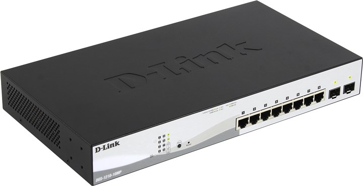 

Коммутатор D-link DGS-1210-10MP, управляемый, кол-во портов: 8x1 Гбит/с, кол-во SFP/uplink: SFP 2x1 Гбит/с, установка в стойку, PoE: 8x30Вт (макс. 130Вт) (DGS-1210-10MP/F1A), DGS-1210-10MP
