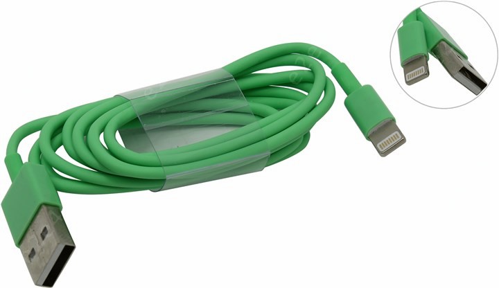 Кабель Smartbuy USB - Lightning, 1.2m, зеленый (iK-512c green)