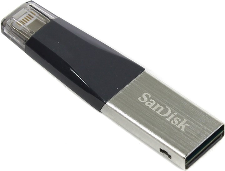 

Флешка 16Gb USB 3.0/Lightning Sandisk iXpand Mini, серебристый (SDIX40N-016G-GN6NN), iXpand Mini