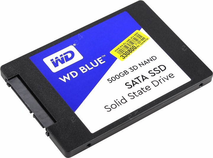 

Твердотельный накопитель (SSD) Western Digital 500Gb Blue, 2.5", SATA3 (WDS500G2B0A)