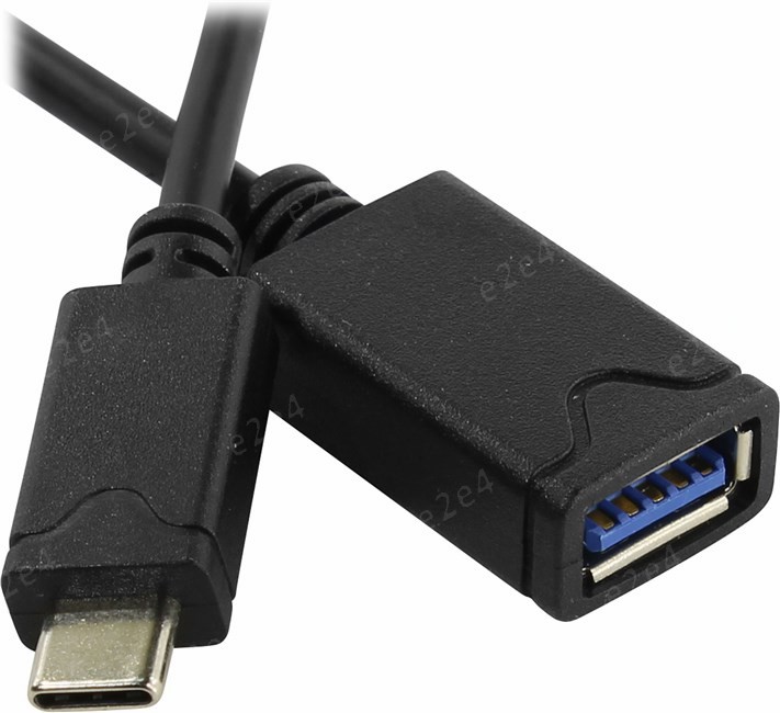 

Кабель USB(Af)-USB Type-C(m), OTG, 20 см, черный, 5bites (TC304-02OTG)