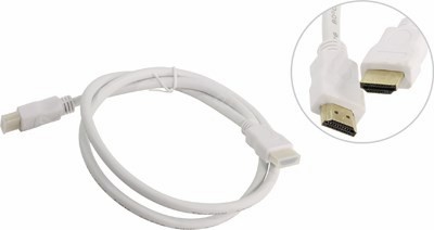 

Кабель HDMI(19M)-HDMI(19M) V1.4+3D, VCOM, 1m, белый (CG150SW-1M)