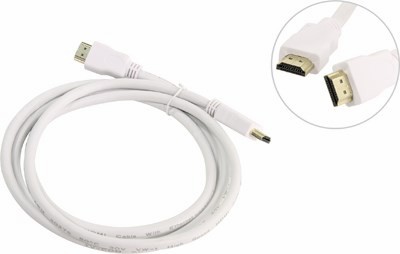 

Кабель HDMI-HDMI V1.4+3D VCOM, 1.8m, белый (CG150SW-1.8M)