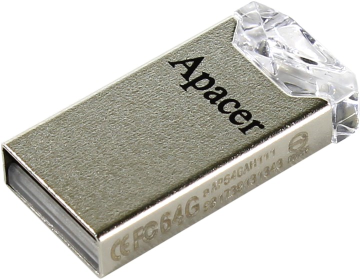 

Флешка 64Gb USB 2.0 Apacer AH111, белый (AP64GAH111CR-1), AH111