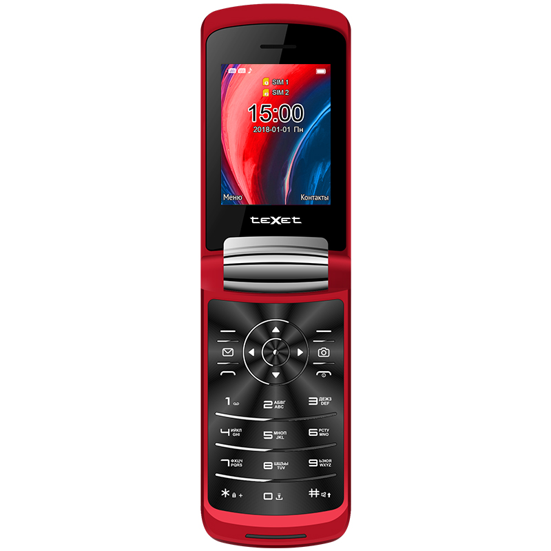 

Мобильный телефон teXet TM-317, 2.4" 320x240 TFT, BT, 2-Sim, 800 мА·ч, красный, TM-317