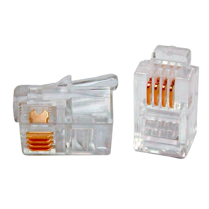 

Коннектор RJ-11 категория 3, 100шт., TWT (TWT-PL11-4P4C/100), TWT-PL11-4P4C/100