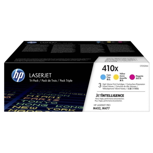 

Комплект картриджей лазерный HP 410X/CF252XM, голубой/пурпурный/желтый, 3 шт. шт., 5000 страниц, оригинальный для HP CLJP M452dn / M452nw / MFP M377dw / MFP M477fdn / MFP M477fdw / MFP M477fnw, 410X