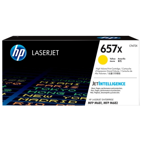 

Картридж лазерный HP 657X/CF472X, желтый, 23000 страниц, оригинальный для HP MFP M681 / M682, 657X