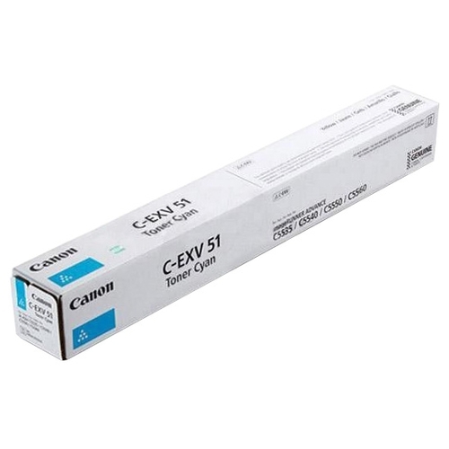 

Картридж лазерный Canon C-EXV 51/0482C002, голубой, 60000 страниц, оригинальный для Canon iR ADV C55xx, C-EXV 51