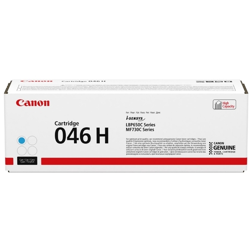 

Картридж лазерный Canon 046HC/1253C002, голубой, 5000 страниц, оригинальный для Canon LBP650/MF730, 046HC