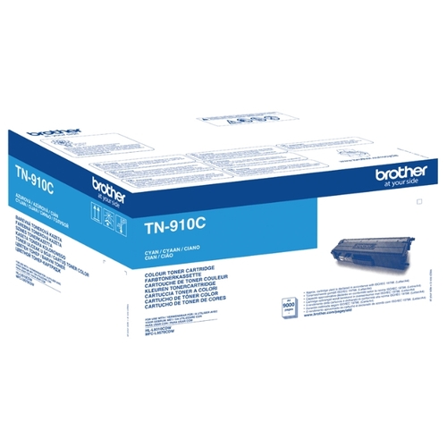 

Картридж лазерный Brother TN-910C, голубой, 9000 страниц, оригинальный для Brother HLL9310CDW / MFCL9570CDW