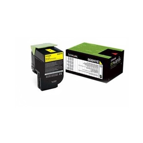 

Картридж лазерный Lexmark 808HYE/80C8HYE, желтый, 3000 страниц, оригинальный для Lexmark CX410/CX510, 808HYE