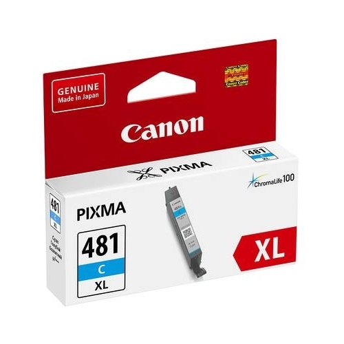 

Картридж струйный Canon CLI-481XL C (2044C001), голубой, оригинальный, ресурс 515 страниц для Canon Canon Pixma TS6140 / TS8140TS / TS9140 / TR7540 / TR8540, CLI-481XL C