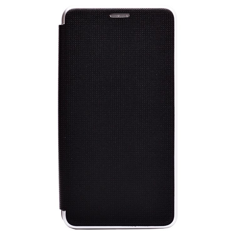 Чехол-книжка Top-Fashion для смартфона Xiaomi Mi 5s Plus, пластик, эко-кожа, черный/серебристый (80479)