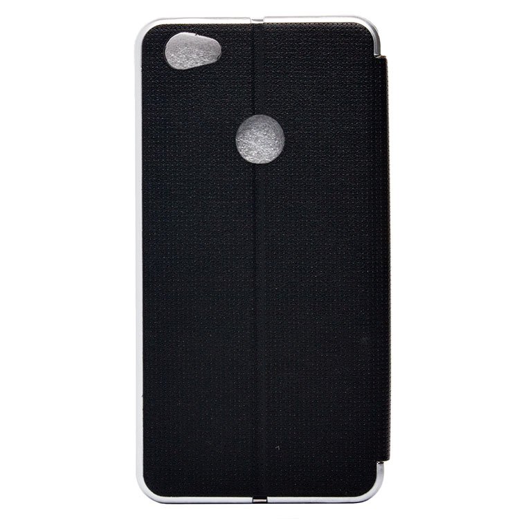 

Чехол-книжка Top-Fashion для смартфона Xiaomi Redmi Note 5A Prime, пластик, эко-кожа, черный/серебристый (84715)