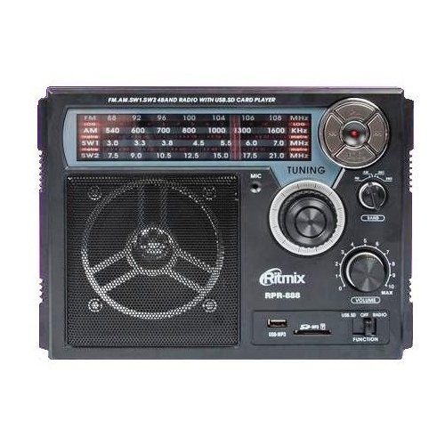 Радиоприемник Ritmix [RPR-888, черный