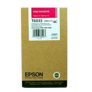 Картридж Epson T6033 (C13T603300), пурпурный, 220 мл