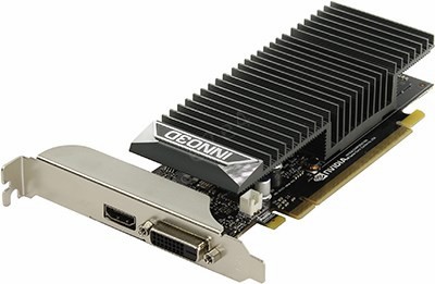 

Видеокарта Inno3D NVIDIA GeForce GT1030, 2Gb DDR5, 64bit, PCI-E, DVI, HDMI, Retail (N1030-1SDV-E5BL)