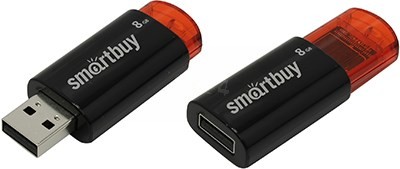 

Флешка 8Gb USB 2.0 SmartBuy Click Click, черный (SB8GBCl-K), Click