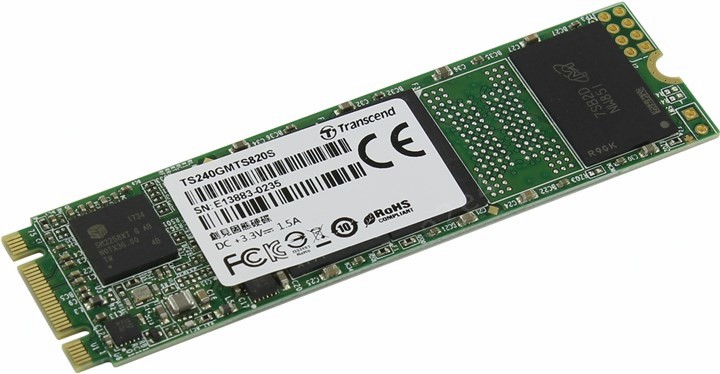 Твердотельный накопитель (SSD) Transcend 240Gb MTS820, 2280, M.2 (TS240GMTS820S) - фото 1