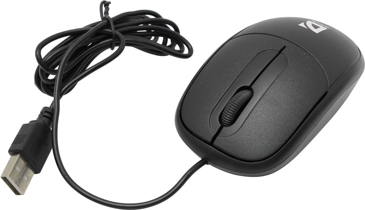 

Мышь проводная Defender Datum MS-980, 1000dpi, оптическая светодиодная, USB, черный (52980), Datum MS-980