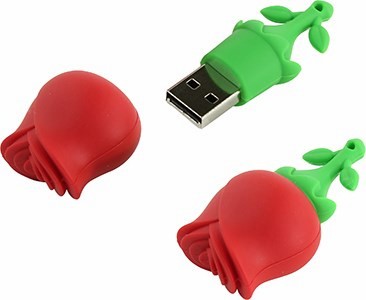 

Флешка 16Gb USB 2.0 SmartBuy Wild, красный/зеленый (SB16GBRose), Wild