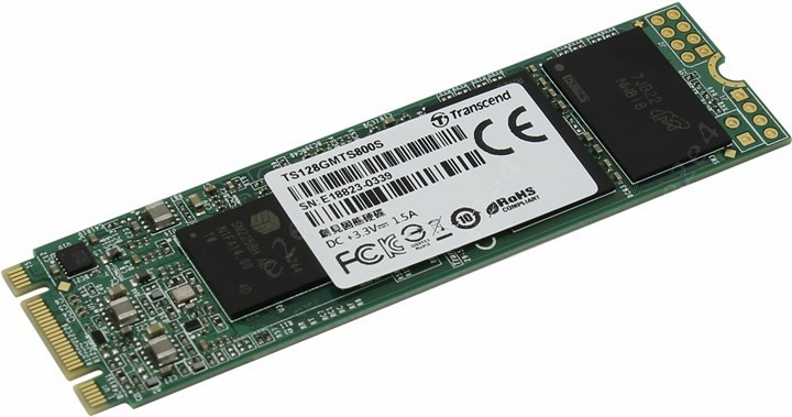 Твердотельный накопитель (SSD) Transcend 128Gb MTS800, 2280, M.2 (TS128GMTS800S) - фото 1