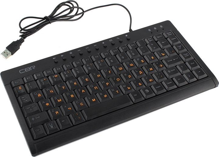 Клавиатура проводная CBR KB 175, мембранная, USB, черный