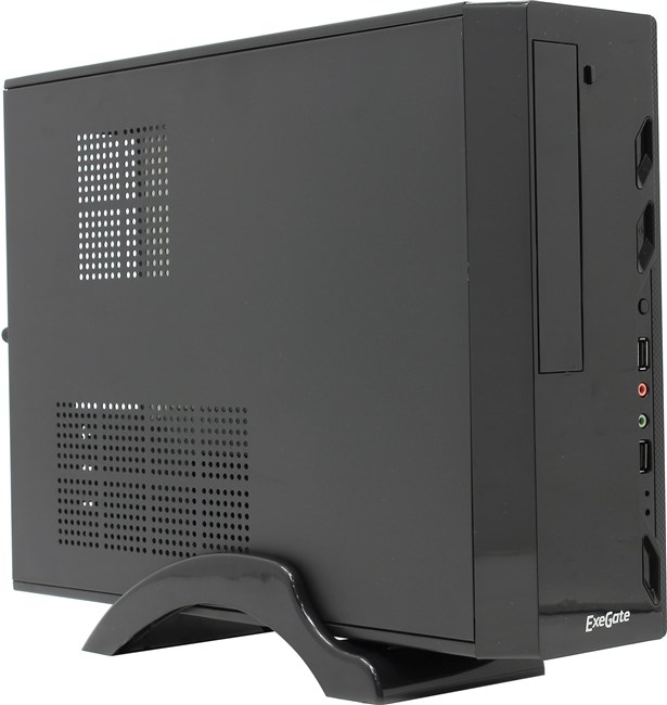 Корпус ExeGate MI-208, mATX, Slim-Desktop, черный, Без БП (EX268697RUS) - фото 1