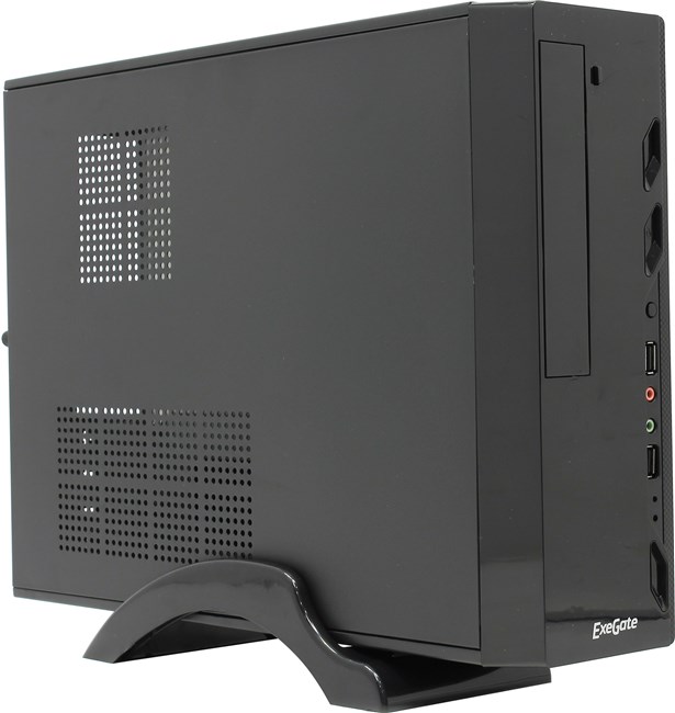 Корпус ExeGate MI-208, mATX, Slim-Desktop, черный, 400 Вт (EX268695RUS)