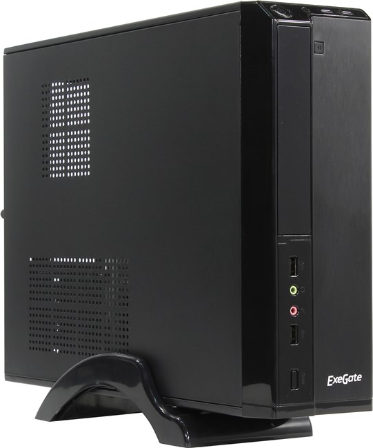 Корпус ExeGate MI-207, mATX, Slim-Desktop, черный, без БП (EX268692RUS)