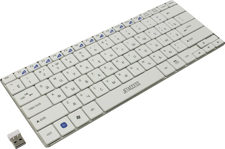 

Клавиатура беспроводная Jet.A SlimLine K7 W White USB, мембранная, USB, белый, SlimLine K7 W White USB