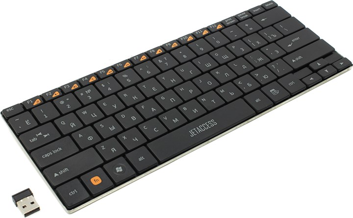 

Клавиатура беспроводная Jet.A SlimLine K7 W Black USB, мембранная, USB, черный, SlimLine K7 W Black USB
