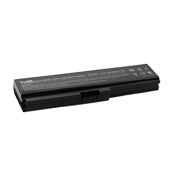 Аккумуляторная батарея TopON для Toshiba Satellite Pro A660/C645/L675/M300/T110/U400, Equium U400-Series, PA3634U-1BAS, 10.8V 4400mAh, PA3816 (TOP-PA3817)