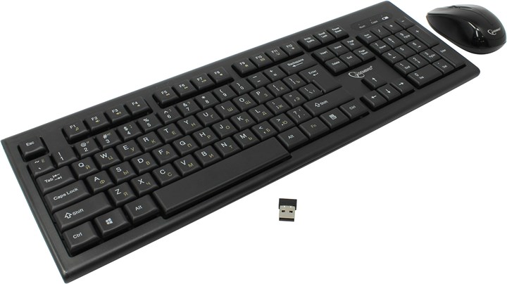 

Клавиатура + мышь Gembird KBS-8002, беспроводная, USB, черный, KBS-8002
