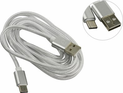 

Кабель USB2.0-USBType-C, Jet.A, в оплётке, 2м, белый (JA-DC32)
