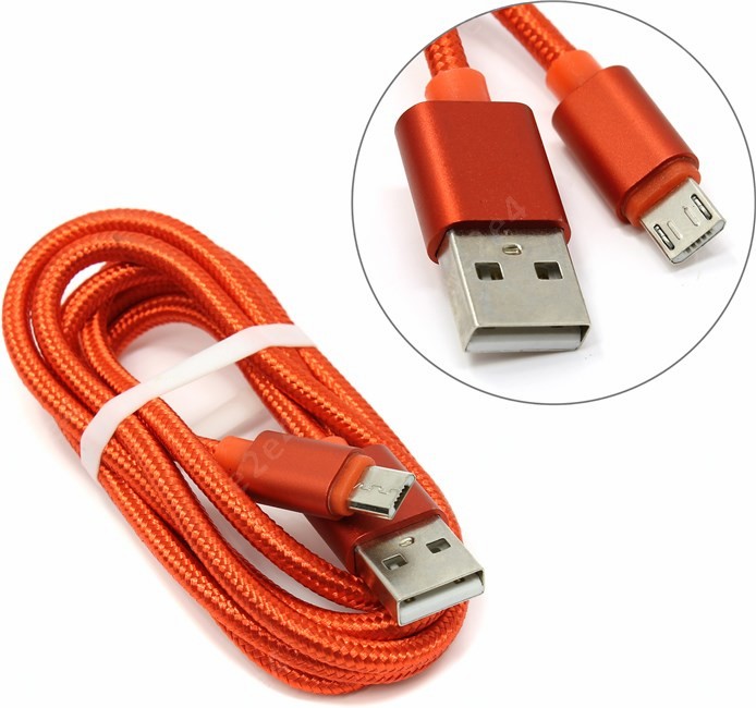 

Кабель USB2.0-microUSB , Jet.A, 1m, красный, в оплётке (JA-DC21)