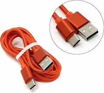 

Кабель USB2.0-USB Type C, Jet.A, в оплётке, 1м, красный (JA-DC31)